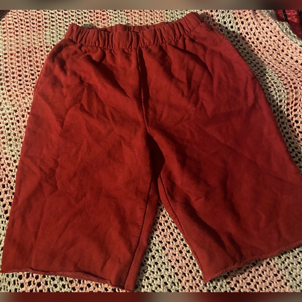 Brandy Melville Red Rosa SweatShorts